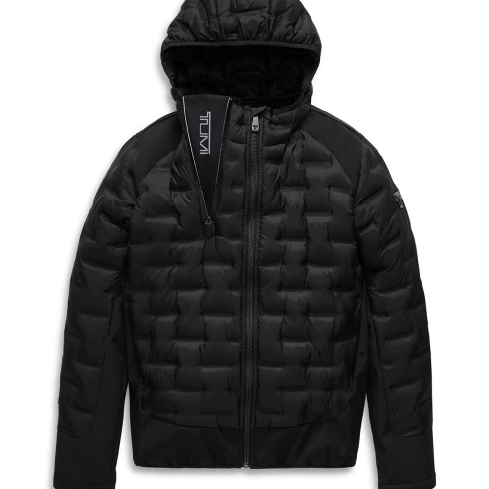 TUMI Men's Navy Quilted Lightweight Puffer Jacket - Size X-Large - 1527501041
